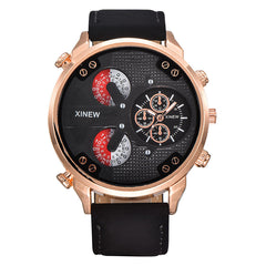 Man Wrist Watch Luxury Automatic Mechanical Date Day Leather Watch Mens Reloj Hombre 2019 big dial watches for men