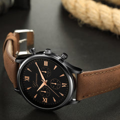 Geneva Men Watches Luxury Faux Leather Blue Ray Glass Quartz Analog watch man watches mens 2019 relogios masculino