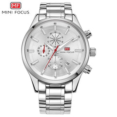 MINI FOCUS Luxury Brand Men Watches Stainless Steel Sports Watch Men Waterproof Analog Quartz Wristwatch Mens Relogio Masculino