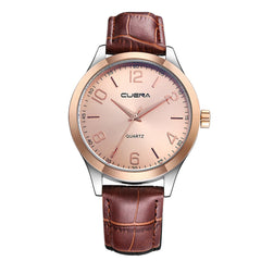 Men Watch Luxury Faux Leather Blue Ray Glass Quartz Analog watch man watches mens 2019 relogios masculino