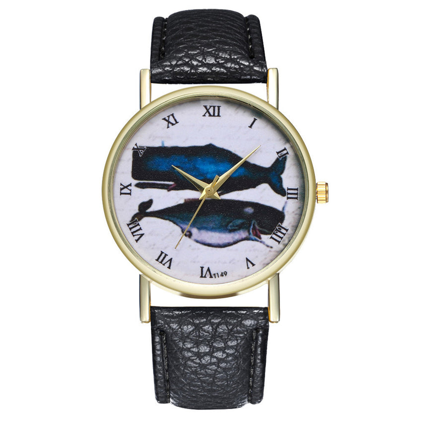 Animal Deep Sea Fish Pattern Women's Watches Casual Watch Simple Stlye Orologio Donna Quartz Wristwatch Clock High Quality @50
