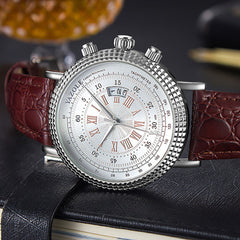 Man Quartz Watch Line Of Sight Instrument Panel Roman Digital Calendar Belt Watches Mens 2019 relojes para hombre orologio uomo