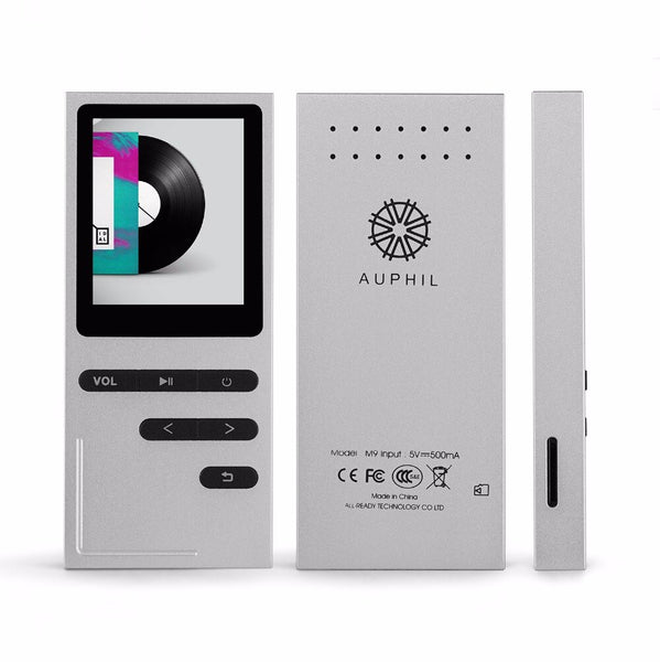 AUPHIL K9 New Metal MP3 Player with Built-in Speaker Portable 1.8 inch FM Radio E-book 8G Memory Storage Music Lossless Player