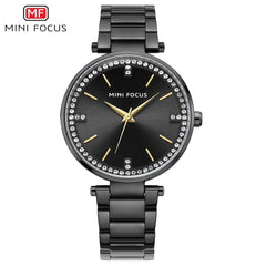 MINIFOCUS Diamond Women Watches Gold Waterproof Lady Watch For Woman Designer Brand Luxury Women Clock Fashion Women's Watches