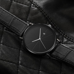 DISU Men Watches Leather Blue Ray Glass Quartz Analog With Calen wristwatch mens unique watch for men relogios masculino