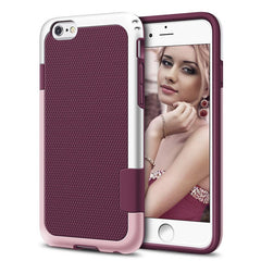 Hybrid PC & Silicone Shockproof Armor Case For iPhone X 8 7 6 6S Plus Cover Fashion Stitching Color Anti-Knonk Phone Cases Shell