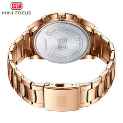 MINI FOCUS Mens Watches Top Brand Luxury Stainless Steel Quartz Watch Men Waterproof Sports Watches Man Clock Men's Wristwatches