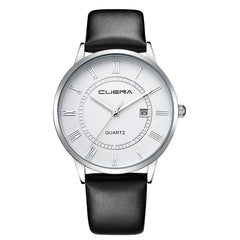 DISU Men Wrist Watch Luxury Quartz Military Stainless Steel Dial Leather Band wristwatch mens watches mens 2019 clock men