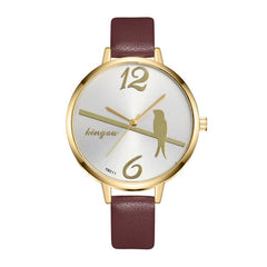 Women's Watches Fashion Geneva Brand Cute Bird Pattern On The Dial Minimalism Wristwatches High Quality Clock Zegarek Damski@50