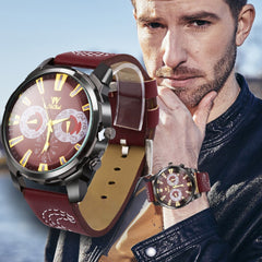 Men Watches Luxury Business Large Dial Leather Belt Quartz Watch zegarek meski relojes hombre 2019 montre homme