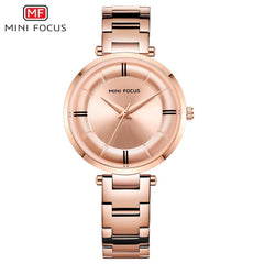 MINIFOCUS Women's Watches Brand Luxury 2019 Fashion Ladies Watch Women Waterproof Rose Gold Quartz Watch Stainless Steel Blue