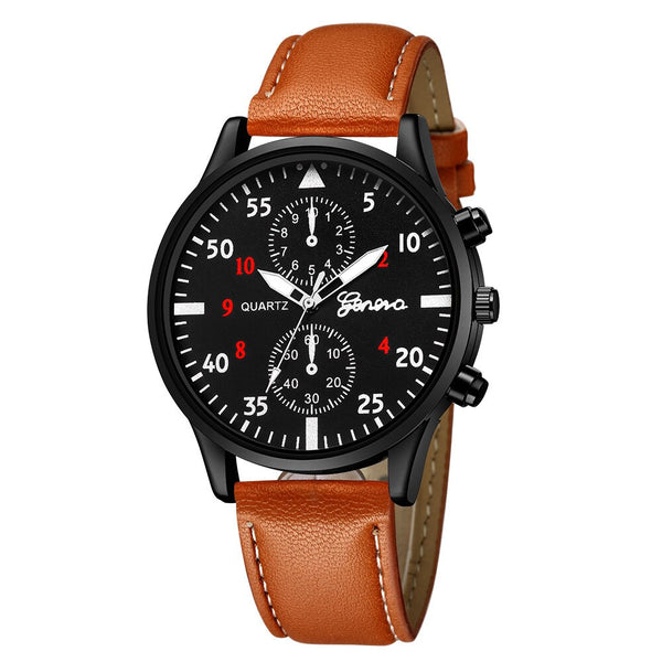 DISU Women Men Watches Leather Military Alloy Analog Quartz Business watch man watches mens 2019 relogios masculino
