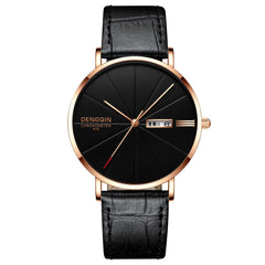 DISU Men Wrist Watch Luxury Quartz Sport Military  Leather Band watch mens big dial watches for men relogios masculino