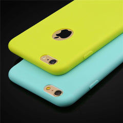 6 6s Candy Color Soft TPU Phone Cases For iphone 7 6 6s Plus SE 5 5s Case Ultra Thin Durable Silicone Rubber Cover Matte Funda
