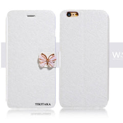 Leather Wallet Stand Flip For iPhone 11 Pro Max XR X XS Max 8 7 6 6s Plus Case Bling Diamond Butterfly bow knot Cover Slot Card