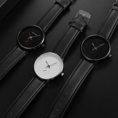 YOLAKO Men's Watch Luxurious Business Leather Belt Simple Mirror Quartz Wristwatch Mens new arrival in men wrist watches