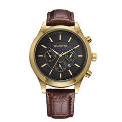 DISU Men Wrist Watch Leather Military Alloy Analog Quartz  Business watch man wrist watches day date relogios masculino