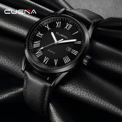 DISU Men's Wrist Watch Leather Military Date Analog Quartz  Business watch man watches mens 2019 relogio masculino