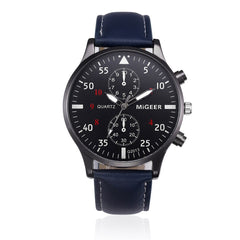 DISU Men Wrist Watch  Retro Design Leather Band Analog Alloy Quartz watches men unique watch for men wristwatch mens