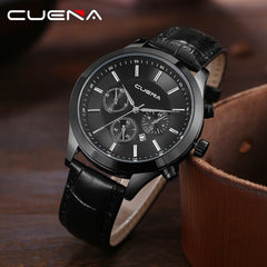 Men's Watch Leather Military Alloy Analog Quartz  Business Date Wristwatch Mens Montre Homme 2019 zegarek meski orologio uomo