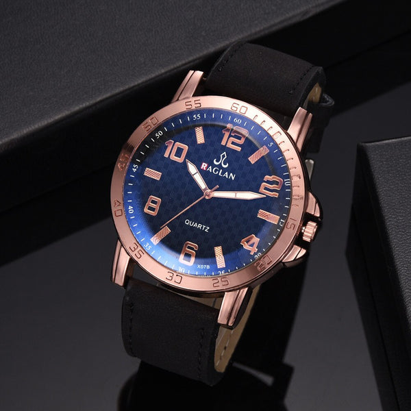 DISU Men Watch High Quality Leather Blu Ray Glass Quartz Watch new arrival in men wrist watches wristwatch mens