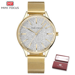 MINIFOCUS Rose Gold Watch Ladies 2019 Fashion Luxury Brand Women Watches Waterproof Female Wristwatch Quartz Hand Watch Woman