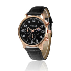 DISU Men Wrist Watch Retro Design Leather Band Analog Alloy Quartz watch man vintage men wristwatch clock relogios masculino