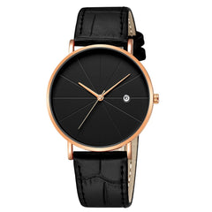 DISU Men Watches Leather Blue Ray Glass Quartz Analog With Calen wristwatch mens unique watch for men relogios masculino
