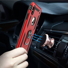 Armor Shockproof Phone Case For iphone X 8 7 6 6s Plus XS MAX XR Car Magnetic Cases Finger Ring Holder Case Cover