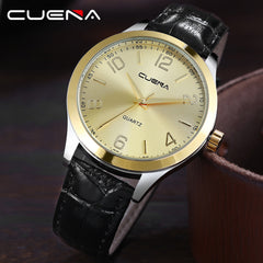 Men Watch Luxury Faux Leather Blue Ray Glass Quartz Analog watch man watches mens 2019 relogios masculino