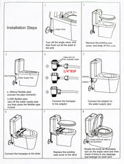 Anpro Non-Electric Toilet Seat Water Sprinkler Bathroom Mechanical Bidet Fresh Water Nozzle Single Sprinkler Toilet Washing Gun