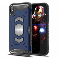 Phone Case For Iphone X XS Max XR 6 6S 7 8 Plus Hybrid Armor Car Magnetic Suction Bracket Cases Rugged Soft Card Slot Cover