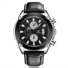LIANDU Mens Wrist Watch Luxury Fashion Leather Glass Quartz Analog Watch Man Reloj Hombre 2019 Men Wristwatch Clock