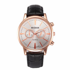 DISU Men Wrist Watch Retro Design Leather Band Analog Alloy Quartz Watches Men vintage men wristwatch clock mens wrist watches