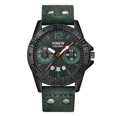 Men's Watch Fashion Leather Stainless Steel Sport Analog Quartz Wristwatch Mens Reloj Hombre 2019 zegarek meski