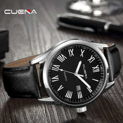 DISU Men's Wrist Watch Leather Military Date Analog Quartz  Business watch man watches mens 2019 relogio masculino