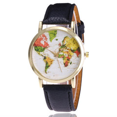Temperament Fashion map Women's Watches Bayan Kol Saati Bayan Saat Reloj De Mujer Worth Buying Clock Creative And Unique@50