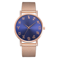 Creative Lady Watch With Melancholy Blue Base Sign Is Worth Starting Montre Femme Acier Inoxydable Women's Watches Wristwatch@50