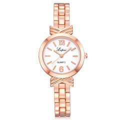 Classic Style Women Watches Rose Gold Digital Dial Ladies Quartz Wristwatch High Quality Alloy Strap Clock Dress Montre Femme@50