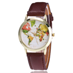 Temperament Fashion map Women's Watches Bayan Kol Saati Bayan Saat Reloj De Mujer Worth Buying Clock Creative And Unique@50
