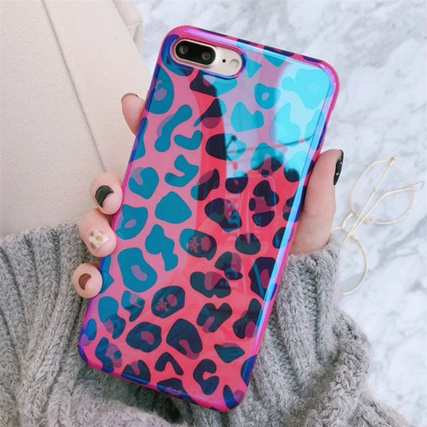 Leopard Print Blu-ray Phone Case For iphone 11 Case For iphone 6 6S 7 8 Plus X XR XS MAX Soft TPU Back Cover For iPhone 11 Pro