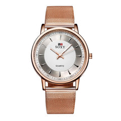 Rose Golden watches for men Luxury Business Steel Watches Women Retro Reloj Hombre Quartz Wrist watch Clock reloj mujer Relogio