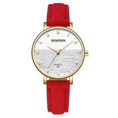 DISU Women Wrist Watch Top Brand DENGQIN Leather Casual Ladies Watches Fashion Watch 2019 Womens watches