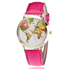 Temperament Fashion map Women's Watches Bayan Kol Saati Bayan Saat Reloj De Mujer Worth Buying Clock Creative And Unique@50