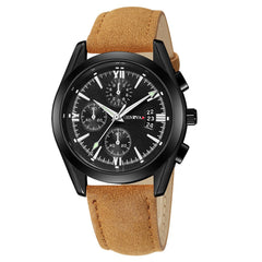 Men Wrist Watch Luxury Quartz Sport Military Stainless Steel Dial Leather Band Watch Man Reloj Hombre 2019 relogios masculinos