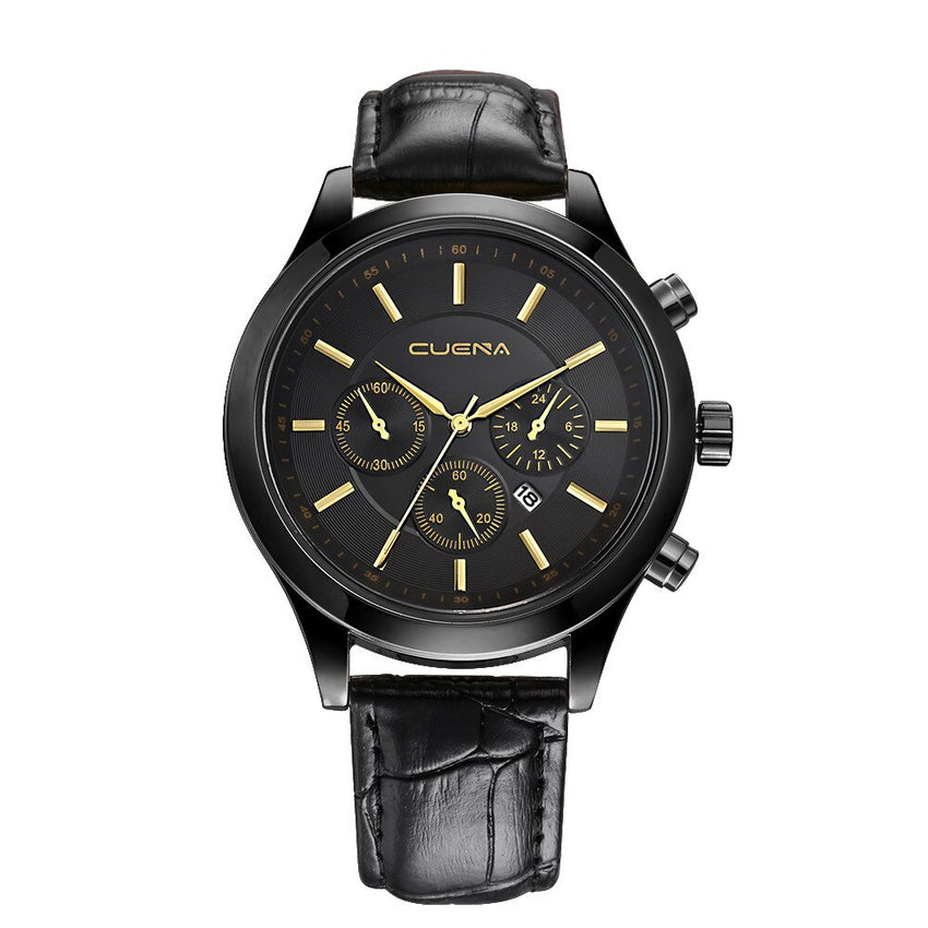 DISU Men Wrist Watch Leather Military Alloy Analog Quartz  Business watch man wrist watches day date relogios masculino
