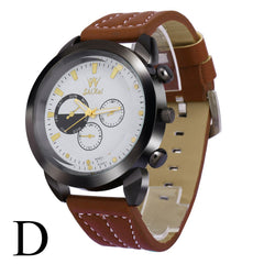 Mens Watches Luxury Business Large Dial Leather Belt Quartz Watch Man big dial watches for men horloges mannen orologio uomo