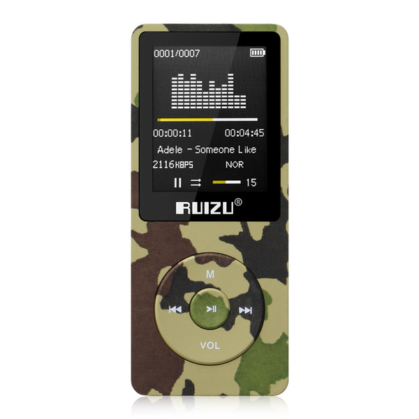 Original MP3 Player ruizu x02 8G/16G With 1.8 Inch Screen mini music player Can Play 100 hours With FM,E-Book,Clock,Data MP3