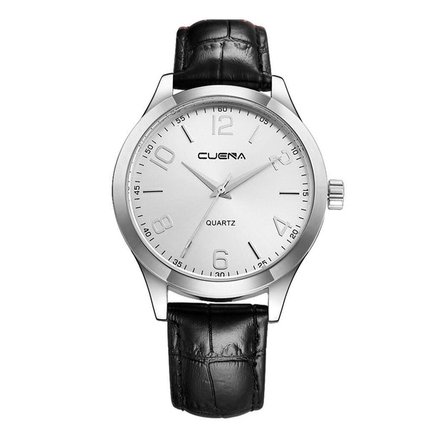 Men Watch Luxury Faux Leather Blue Ray Glass Quartz Analog watch man watches mens 2019 relogios masculino