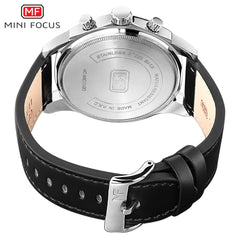 MINI FOCUS Fashion Chronograph Men Watch Sport Waterproof Men's Watches Quartz Watches Man Clock Wristwatch Luxury Brand Leather